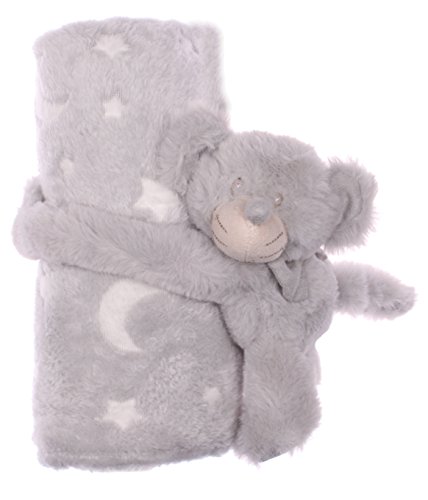 Kuschelige Babydecke mit Stofftier